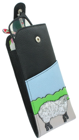 Mala Leather Woolpack Collection Soft Slim Leather Glasses Case  5179_59