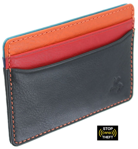 Visconti Spectrum Collection Tatum Slim Leather Card Holder RFID Blocking SP59