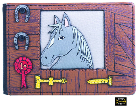 Mala Leather Mala's Farm Collection Leather Card Holder RFID Blocking 662_60