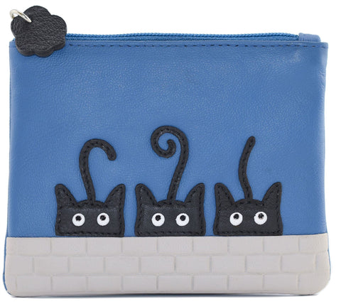 Mala Leather Peek a Boo Cats Collection Leather Coin Purse RFID Blocking 4290_01