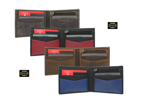 Visconti Slim Collection SWORD Leather Wallet With RFID Protection VSL20