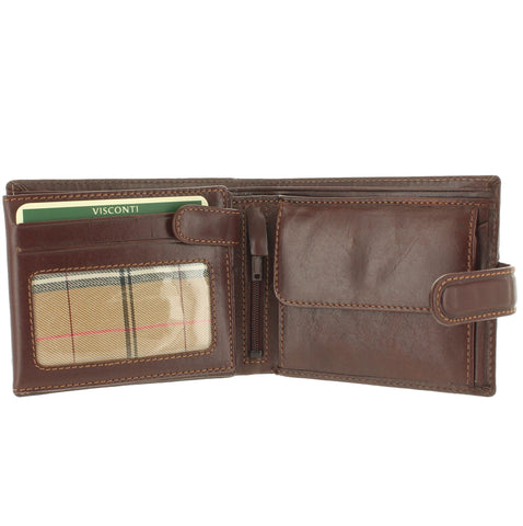 Visconti Monza Collection Vegetable Tanned Gents Leather ROME Wallet RFID blocking MZ5