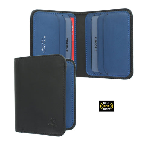 Visconti Slim Collection Lank Leather Wallet with RFID and Tap and Go VSL34