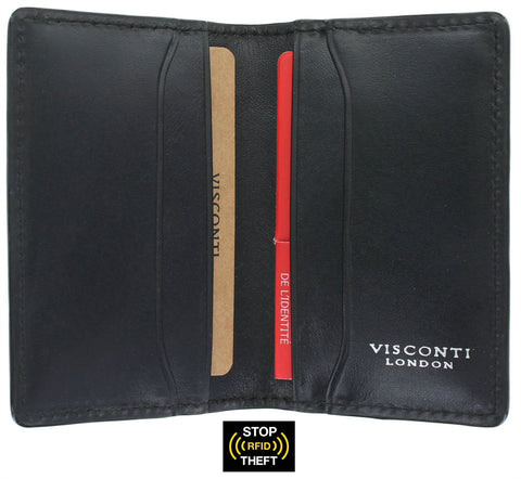 Visconti Enzo Collection Ascari Leather Card Holder RFID and Tap and Go ENZ75