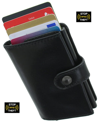 Visconti Enzo Collection Leather Wallet with Sliding Card Mechanism RFID ENZ80