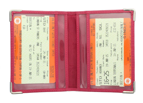 Visconti Leather Oyster Card/Travel Pass Holder with Metal Corner Protectors TC5