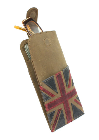 Mala Leather Union Jack Collection Leather Glasses Case 5141_29