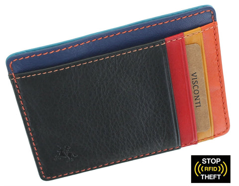 Visconti Slim Collection Stealth Leather Card Holder RFID Blocking VSL58