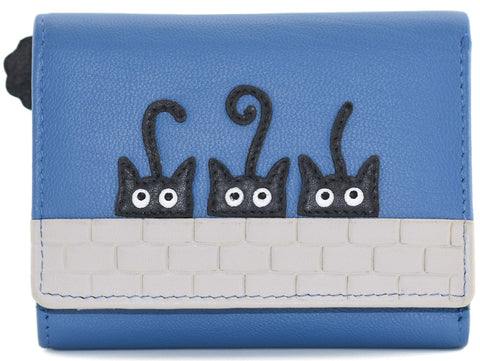 Mala Leather Peek a Boo Cats Collection Small Leather Purse RFID 3635_01