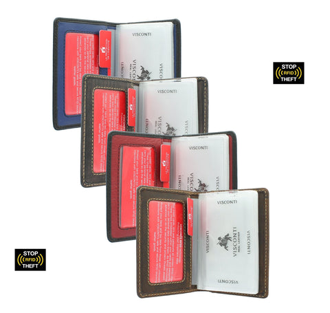 Visconti Slim Collection LASER Leather Card Holder With RFID Protection VSL24