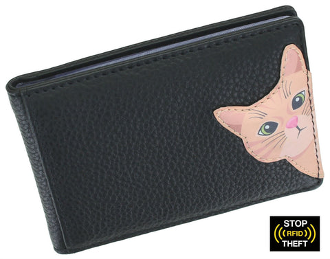Mala Leather Cleo the Cat Collection Credit Card Holder RFID Blocking 658_50
