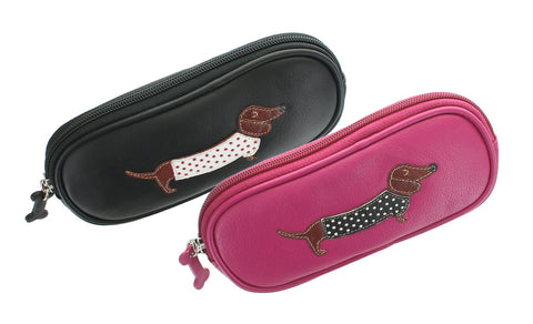 Mala Leather BEST FRIENDS Collection Leather Sausage Dog Glasses Case 5115_65