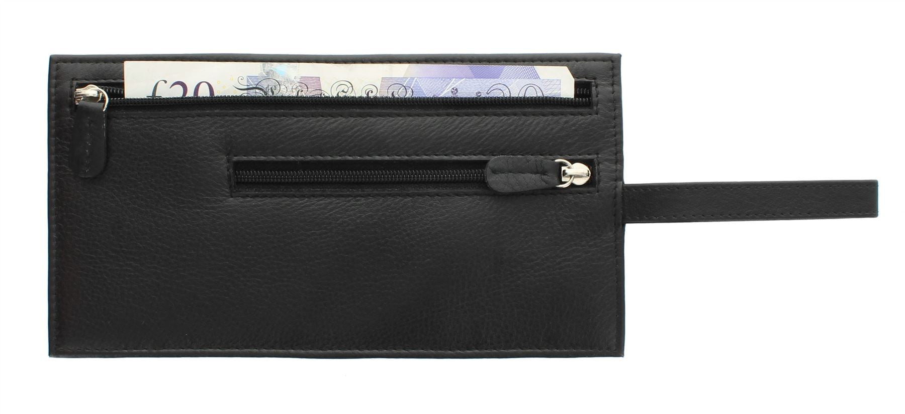 Leather Security Wallet Pouch With Belt Loop