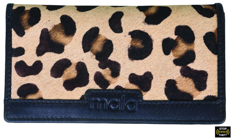 Mala Leather Matrah Collection Leather Animal Print Purse 3582_90
