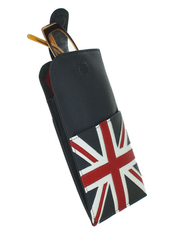 Mala Leather Union Jack Collection Leather Glasses Case 5145_29