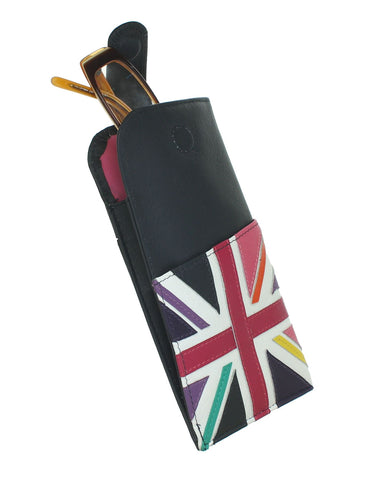 Mala Leather Union Jack Collection Leather Glasses Case 5139_29