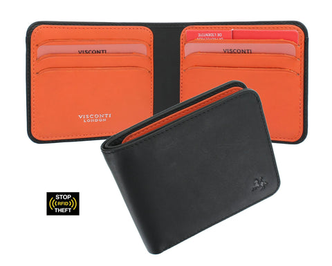 Visconti Slim Collection Trim Leather Wallet with RFID and Tap and Go VSL35