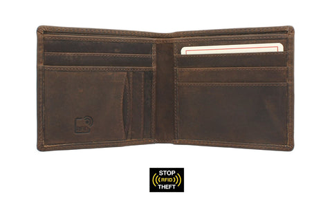 CACTUS Bi-Fold Oiled Leather Wallet With RFID Protection 184_81